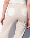 CALÇA ZAFFRO BICOLOR BEIGE/BRANCO